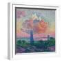 The Rose Cloud, by Henri-Edmond Cross, 1856-1910, French Post-Impressionist painting,-Henri-Edmond Cross-Framed Art Print