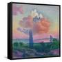 The Rose Cloud, by Henri-Edmond Cross, 1856-1910, French Post-Impressionist painting,-Henri-Edmond Cross-Framed Stretched Canvas