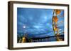 The Rose Festival with in Portland Oregon on a Rainy Evening-Bennett Barthelemy-Framed Photographic Print