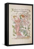 The Rose from 'Flora's Feast'-Walter Crane-Framed Stretched Canvas