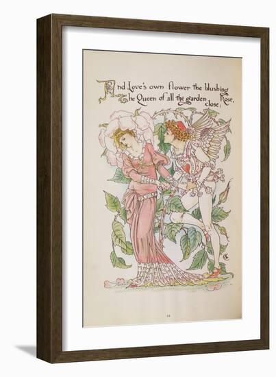 The Rose from 'Flora's Feast'-Walter Crane-Framed Giclee Print