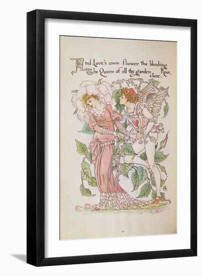 The Rose from 'Flora's Feast'-Walter Crane-Framed Giclee Print