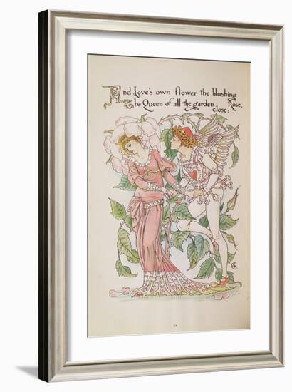 The Rose from 'Flora's Feast'-Walter Crane-Framed Giclee Print