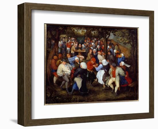 The Rose Party or the Wedding Dance, 17Th Century (Oil on Canvas)-Jan the Elder Brueghel-Framed Giclee Print