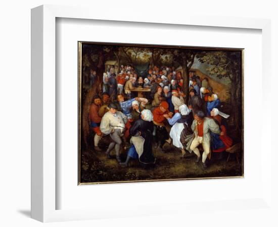 The Rose Party or the Wedding Dance, 17Th Century (Oil on Canvas)-Jan the Elder Brueghel-Framed Giclee Print