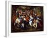 The Rose Party or the Wedding Dance, 17Th Century (Oil on Canvas)-Jan the Elder Brueghel-Framed Giclee Print