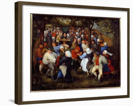 The Rose Party or the Wedding Dance, 17Th Century (Oil on Canvas)-Jan the Elder Brueghel-Framed Giclee Print