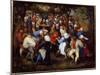 The Rose Party or the Wedding Dance, 17Th Century (Oil on Canvas)-Jan the Elder Brueghel-Mounted Giclee Print