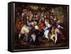 The Rose Party or the Wedding Dance, 17Th Century (Oil on Canvas)-Jan the Elder Brueghel-Framed Stretched Canvas