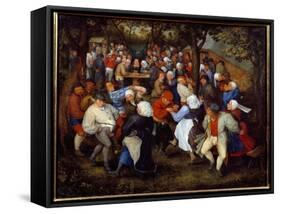 The Rose Party or the Wedding Dance, 17Th Century (Oil on Canvas)-Jan the Elder Brueghel-Framed Stretched Canvas