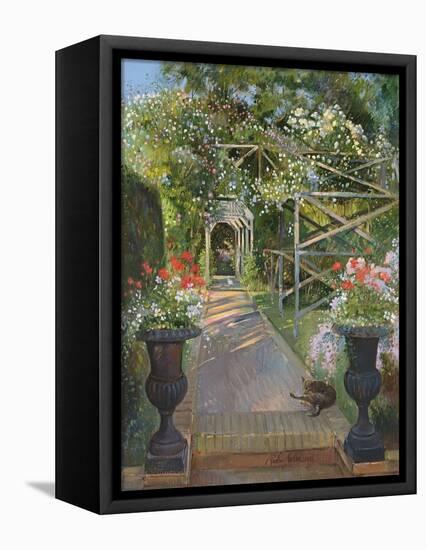 The Rose Trellis, Bedfield, 1996-Timothy Easton-Framed Stretched Canvas