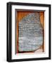 The Rosetta Stone, from Fort St. Julien, El-Rashid (Rosetta) 196 BC-null-Framed Giclee Print