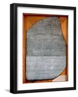 The Rosetta Stone, from Fort St. Julien, El-Rashid (Rosetta) 196 BC-null-Framed Giclee Print