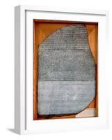 The Rosetta Stone, from Fort St. Julien, El-Rashid (Rosetta) 196 BC-null-Framed Giclee Print