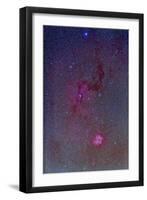 The Rosette Nebula with Nebulosity Complex in Monoceros-null-Framed Photographic Print