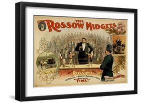 The Rossow Midgets Boxing Match Theatre Poster-Lantern Press-Framed Art Print