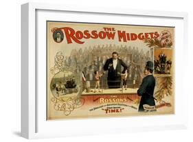 The Rossow Midgets Boxing Match Theatre Poster-Lantern Press-Framed Art Print