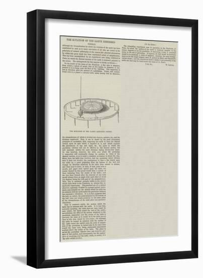 The Rotation of the Earth Rendered Visible-null-Framed Giclee Print