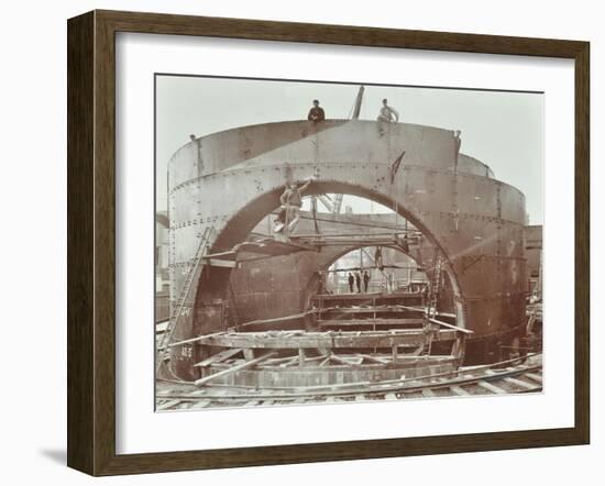 The Rotherhithe Tunnel under Construction, London, 1906-null-Framed Photographic Print