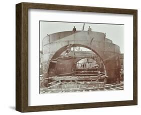 The Rotherhithe Tunnel under Construction, London, 1906-null-Framed Photographic Print