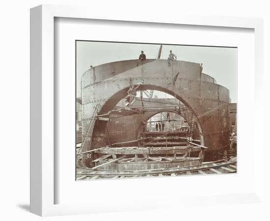 The Rotherhithe Tunnel under Construction, London, 1906-null-Framed Photographic Print