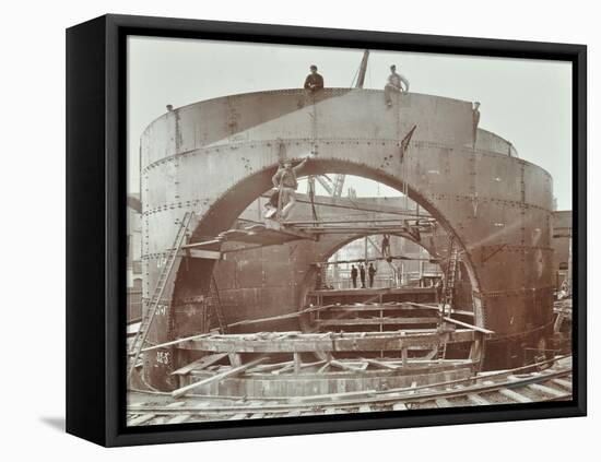 The Rotherhithe Tunnel under Construction, London, 1906-null-Framed Stretched Canvas