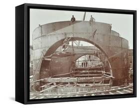 The Rotherhithe Tunnel under Construction, London, 1906-null-Framed Stretched Canvas