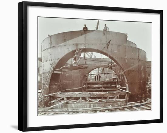 The Rotherhithe Tunnel under Construction, London, 1906-null-Framed Photographic Print