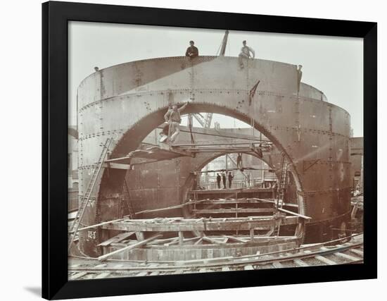 The Rotherhithe Tunnel under Construction, London, 1906-null-Framed Photographic Print