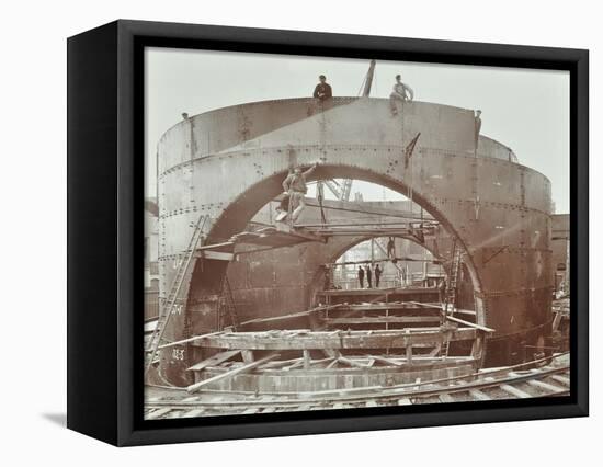 The Rotherhithe Tunnel under Construction, London, 1906-null-Framed Stretched Canvas