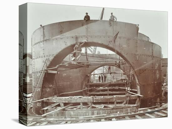 The Rotherhithe Tunnel under Construction, London, 1906-null-Stretched Canvas