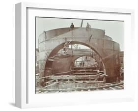 The Rotherhithe Tunnel under Construction, London, 1906-null-Framed Premium Photographic Print