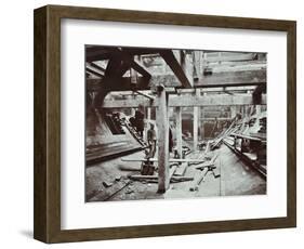 The Rotherhithe Tunnel under Construction, London, March 1905-null-Framed Photographic Print