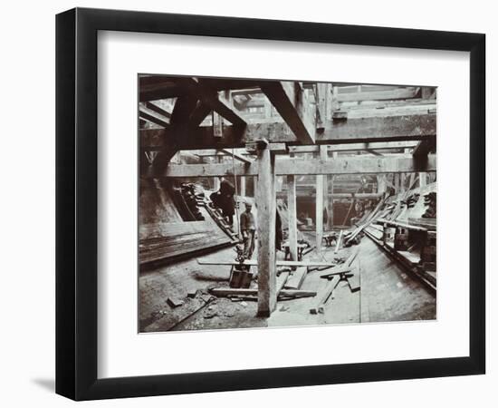 The Rotherhithe Tunnel under Construction, London, March 1905-null-Framed Photographic Print