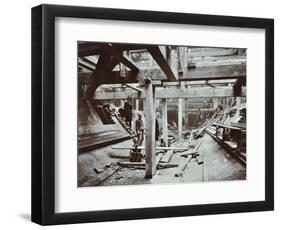 The Rotherhithe Tunnel under Construction, London, March 1905-null-Framed Photographic Print