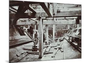 The Rotherhithe Tunnel under Construction, London, March 1905-null-Mounted Photographic Print
