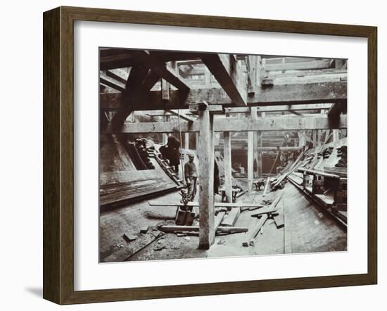 The Rotherhithe Tunnel under Construction, London, March 1905-null-Framed Premium Photographic Print