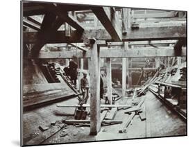 The Rotherhithe Tunnel under Construction, London, March 1905-null-Mounted Premium Photographic Print