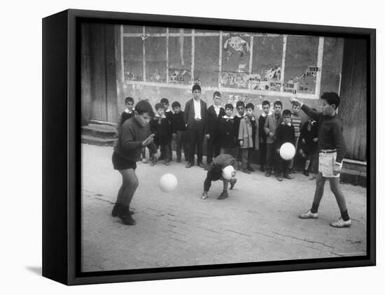 The Rotolo Brothers Playing in Sicily After Cataract Operations Which Restored Their Sight-Carlo Bavagnoli-Framed Stretched Canvas