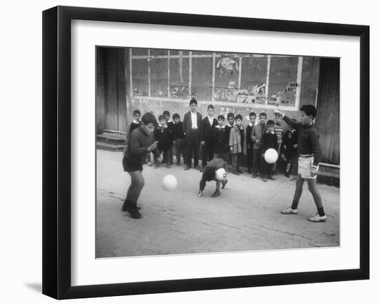 The Rotolo Brothers Playing in Sicily After Cataract Operations Which Restored Their Sight-Carlo Bavagnoli-Framed Photographic Print