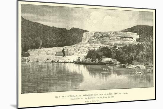 The Rotomahana Terraces and Hot Springs, New Zealand, Destroyed by an Earthquake on 10 June 1886-null-Mounted Giclee Print