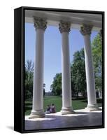 The Rotunda Designed by Thomas Jefferson, University of Virginia, Virginia, USA-Alison Wright-Framed Stretched Canvas