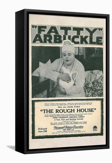 The Rough House Movie Roscoe Fatty Arbukle Buster Keaton Poster Print-null-Framed Stretched Canvas