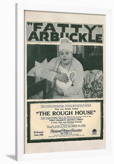 The Rough House Movie Roscoe Fatty Arbukle Buster Keaton Poster Print-null-Framed Poster