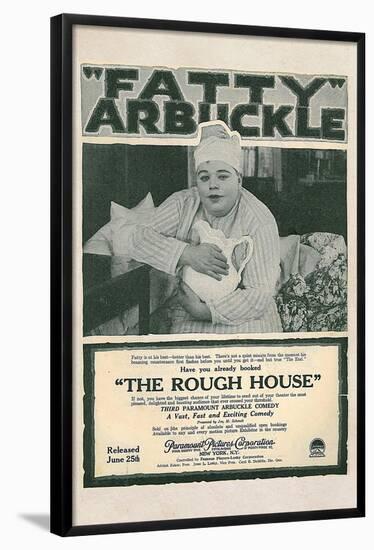 The Rough House Movie Roscoe Fatty Arbukle Buster Keaton Poster Print-null-Framed Poster