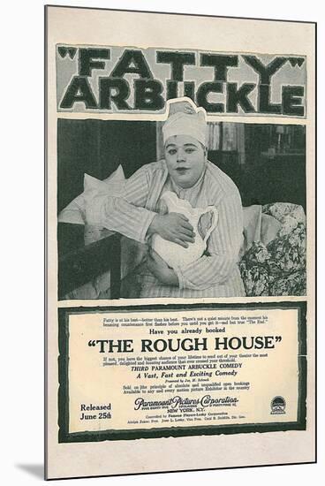 The Rough House Movie Roscoe Fatty Arbukle Buster Keaton Poster Print-null-Mounted Poster