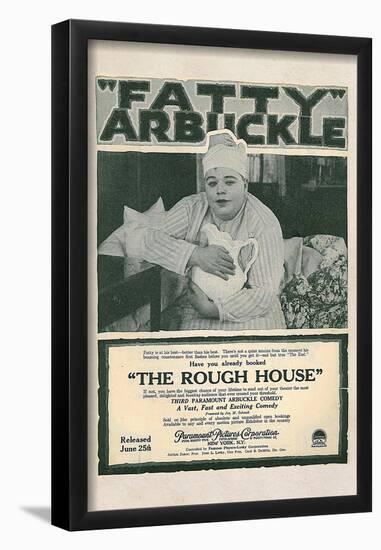 The Rough House Movie Roscoe Fatty Arbukle Buster Keaton Poster Print-null-Framed Poster