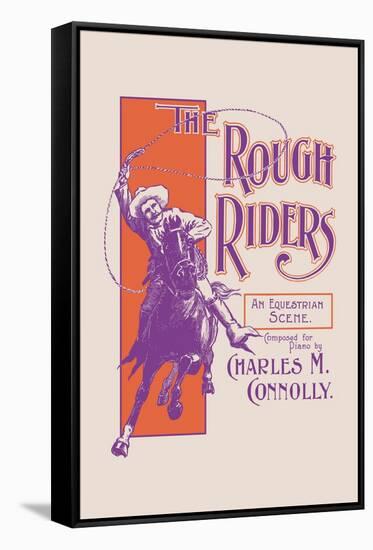 The Rough Riders: An Equestrian Scene-null-Framed Stretched Canvas