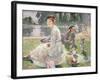 The Round Pond, Kensington Gardens, 1934-Ester Borough Johnson-Framed Giclee Print