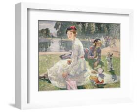 The Round Pond, Kensington Gardens, 1934-Ester Borough Johnson-Framed Giclee Print